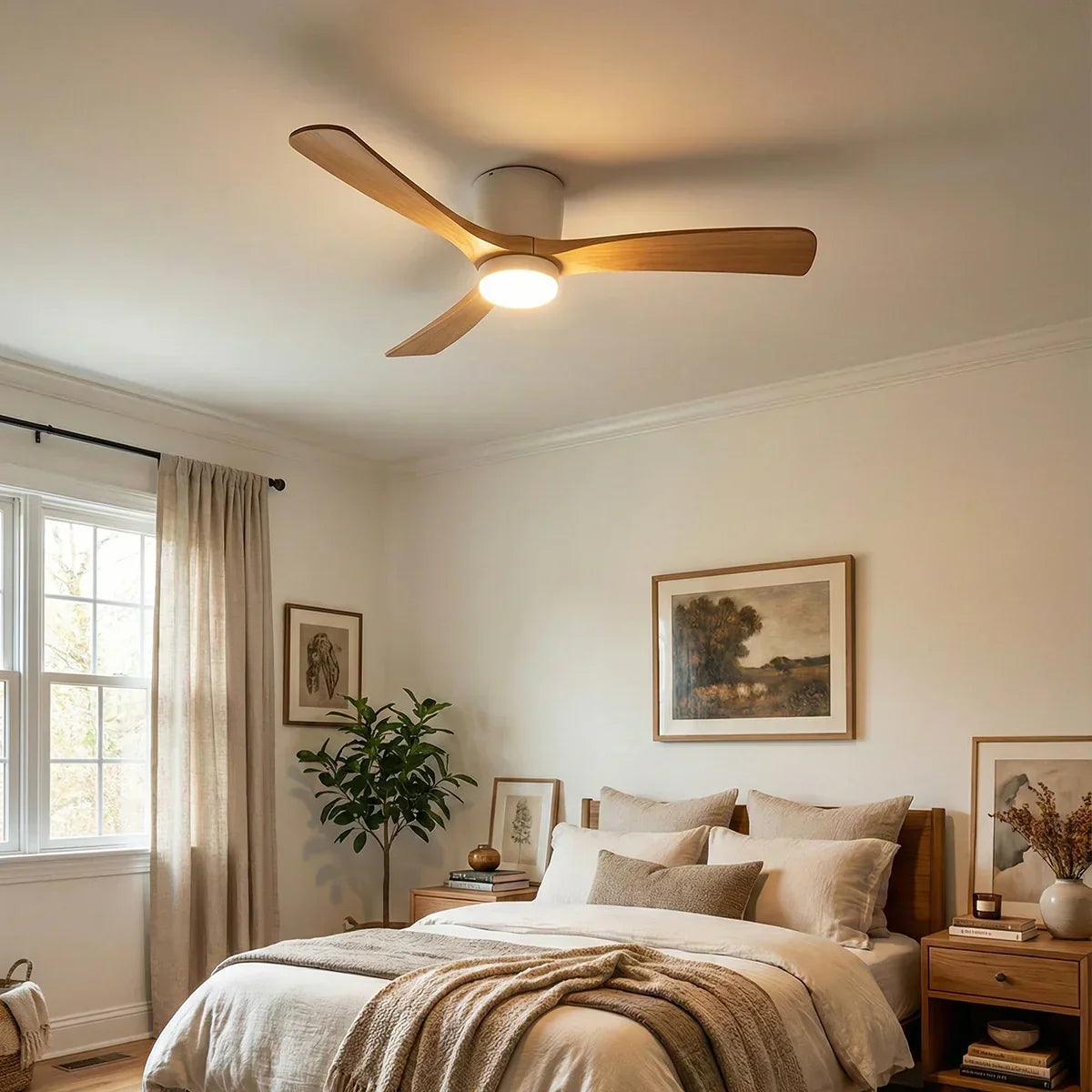 Propeller Style Wooden Copper Ceiling Fan Light – Copper detail 13