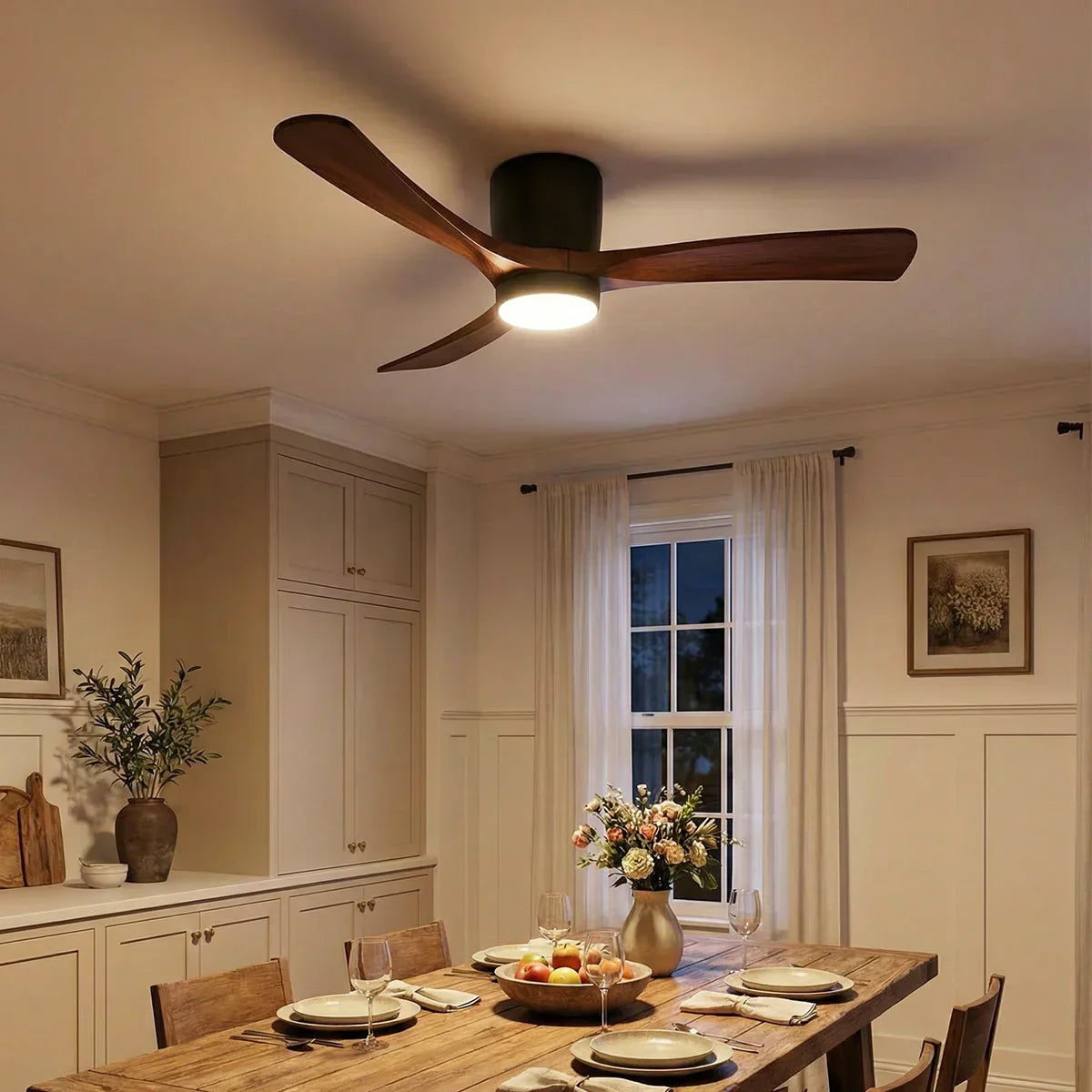 Propeller Style Wooden Copper Ceiling Fan Light – Copper detail 8