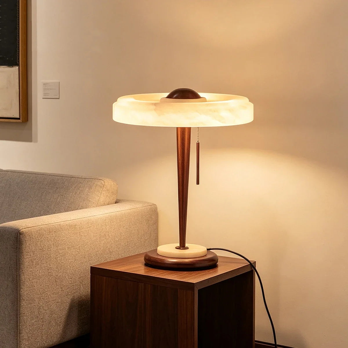 Quiet Alabaster Table Lamp – Alabaster detail 12