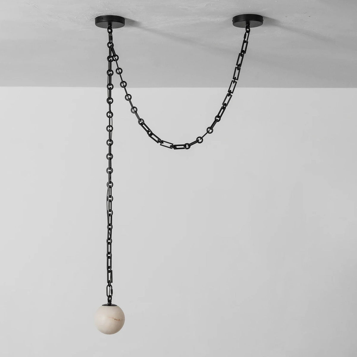 Alabaster Spherical Chain Chandelier – Alabaster detail 45