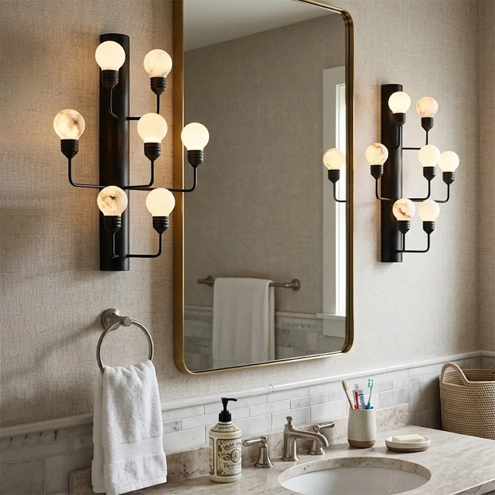 Raggiera Alabaster Globe Wall Sconce – Alabaster detail 7