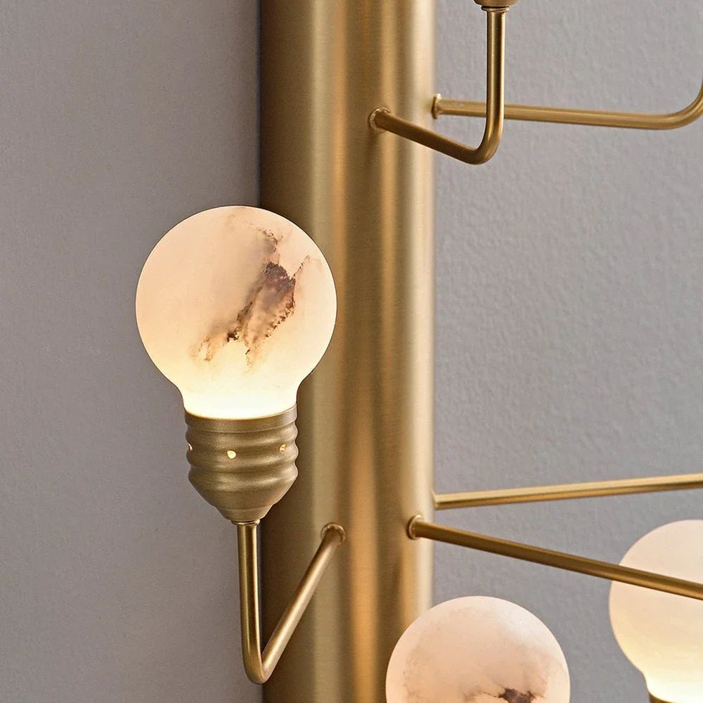 Raggiera Alabaster Globe Wall Sconce – Alabaster detail 11