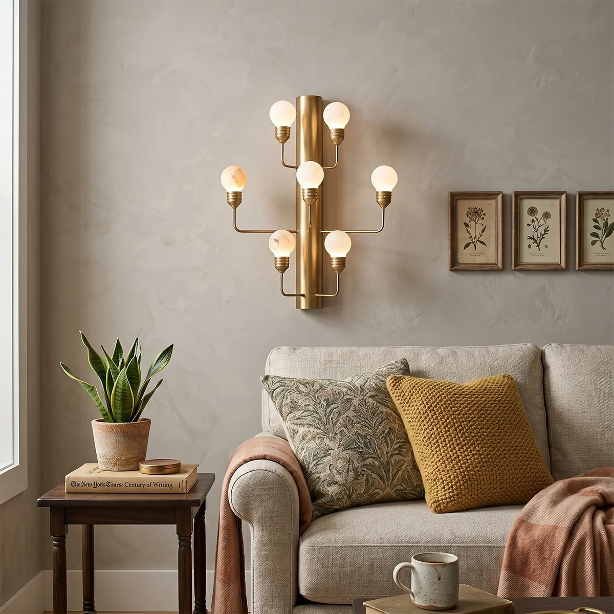 Raggiera Alabaster Globe Wall Sconce – Alabaster detail 5