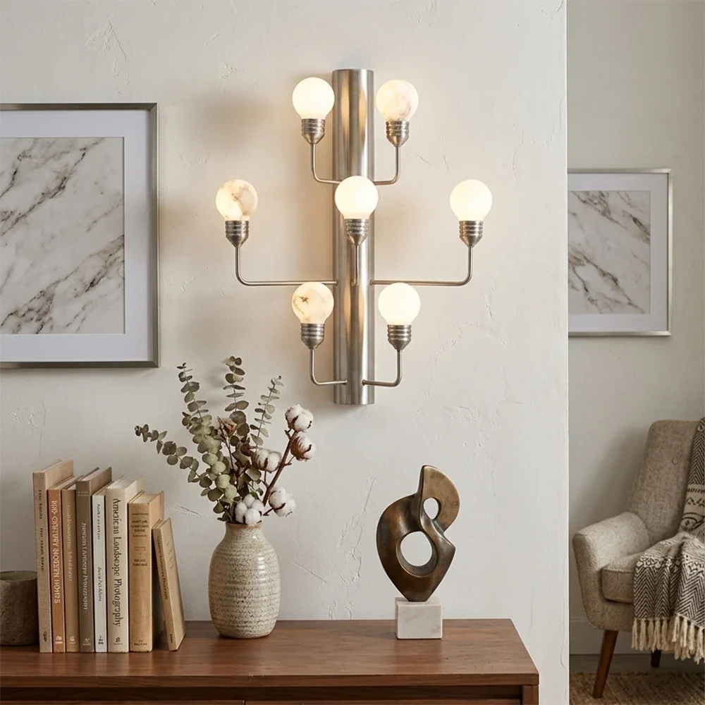 Raggiera Alabaster Globe Wall Sconce – Alabaster detail 3