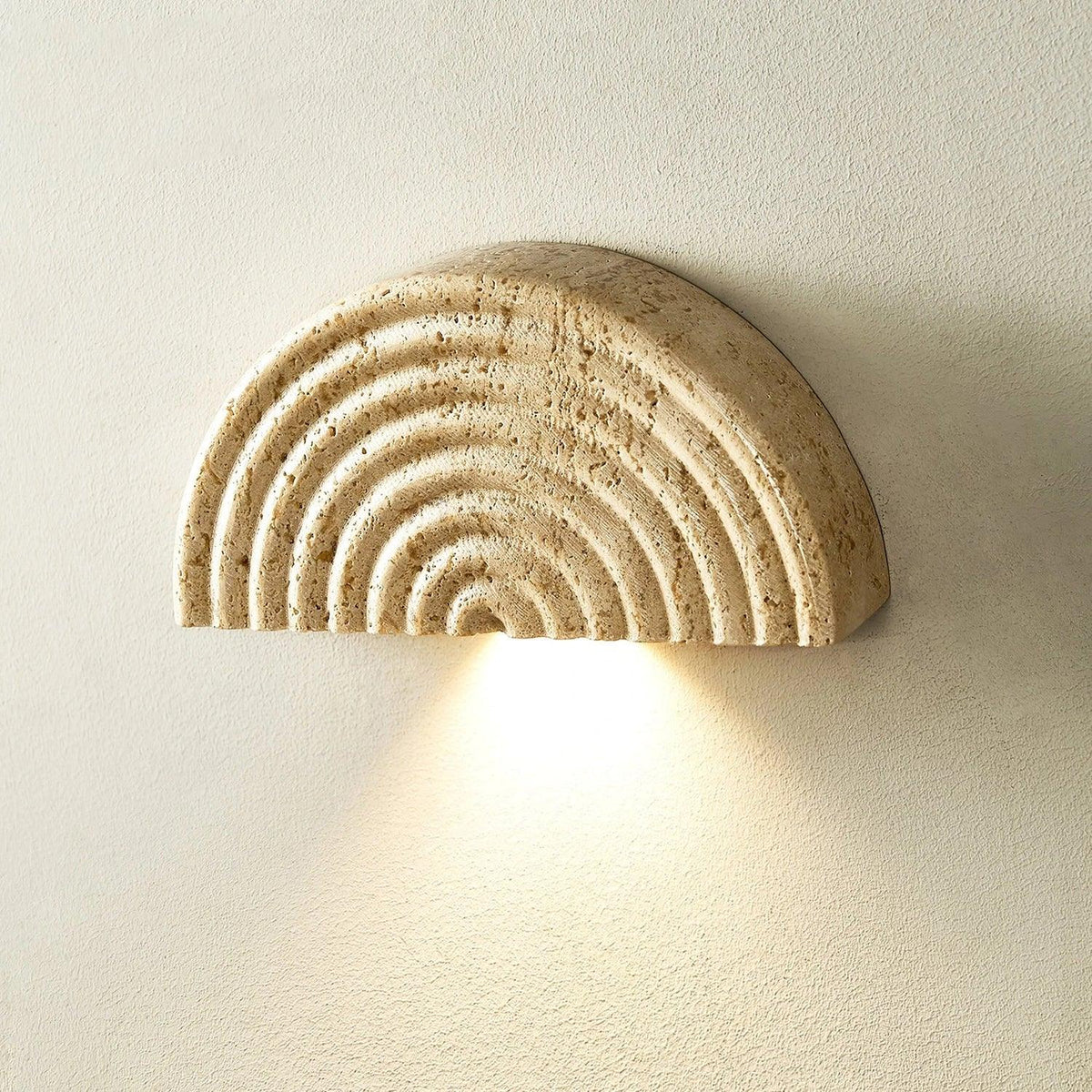Rainbow Arched Travertine Wall Lamp – Travertine detail 16
