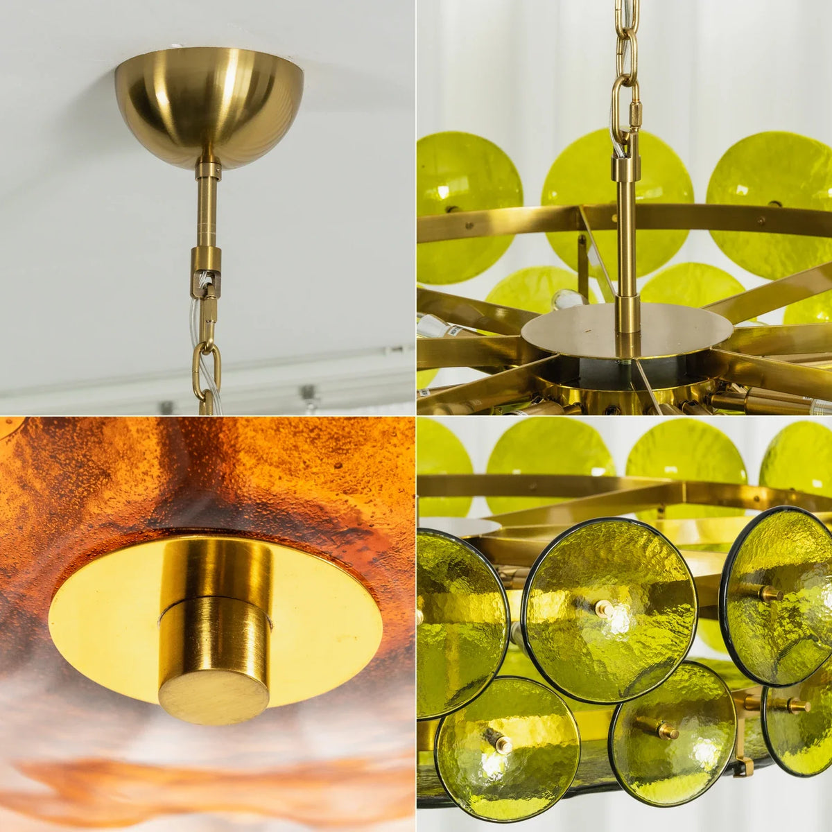 Ivor Discus Glass Ring Chandelier – Glass detail 19
