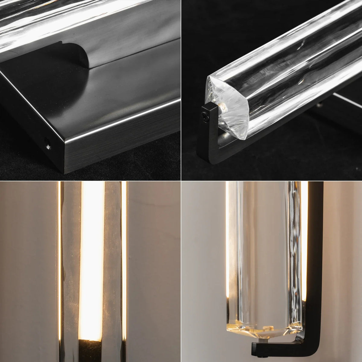 Rainer Faceted Crystal Bar Sconce – Crystal detail 17