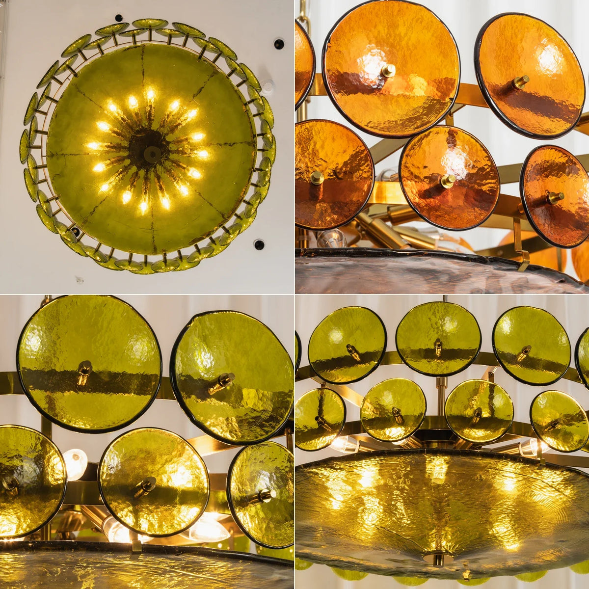 Ivor Discus Glass Ring Chandelier – Glass detail 20