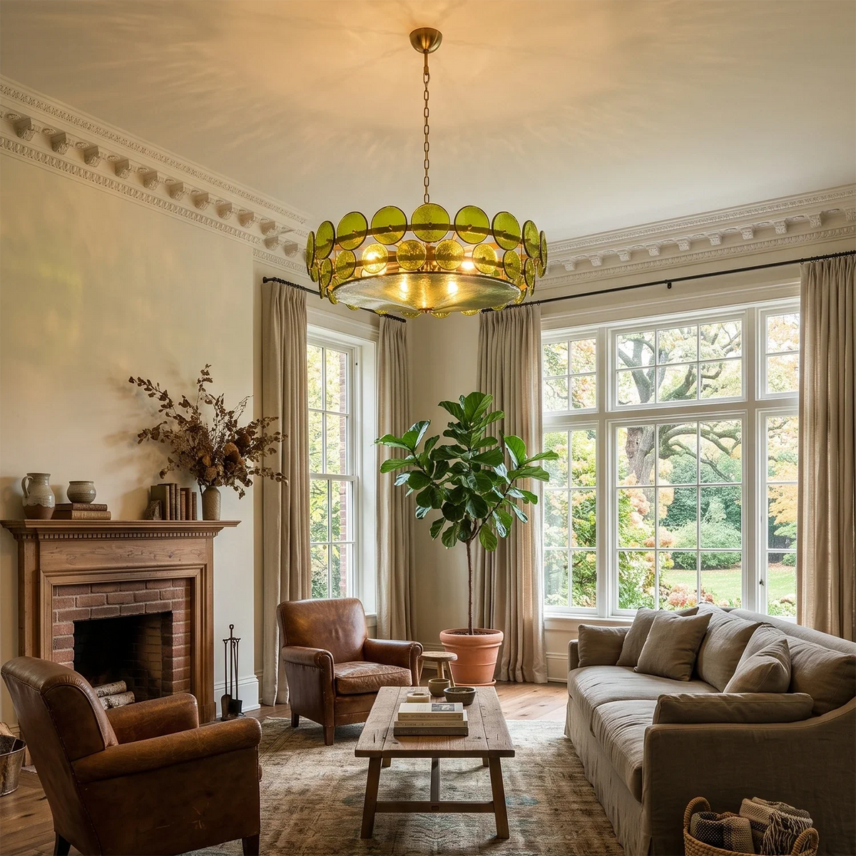 Ivor Discus Glass Ring Chandelier – Glass detail 6