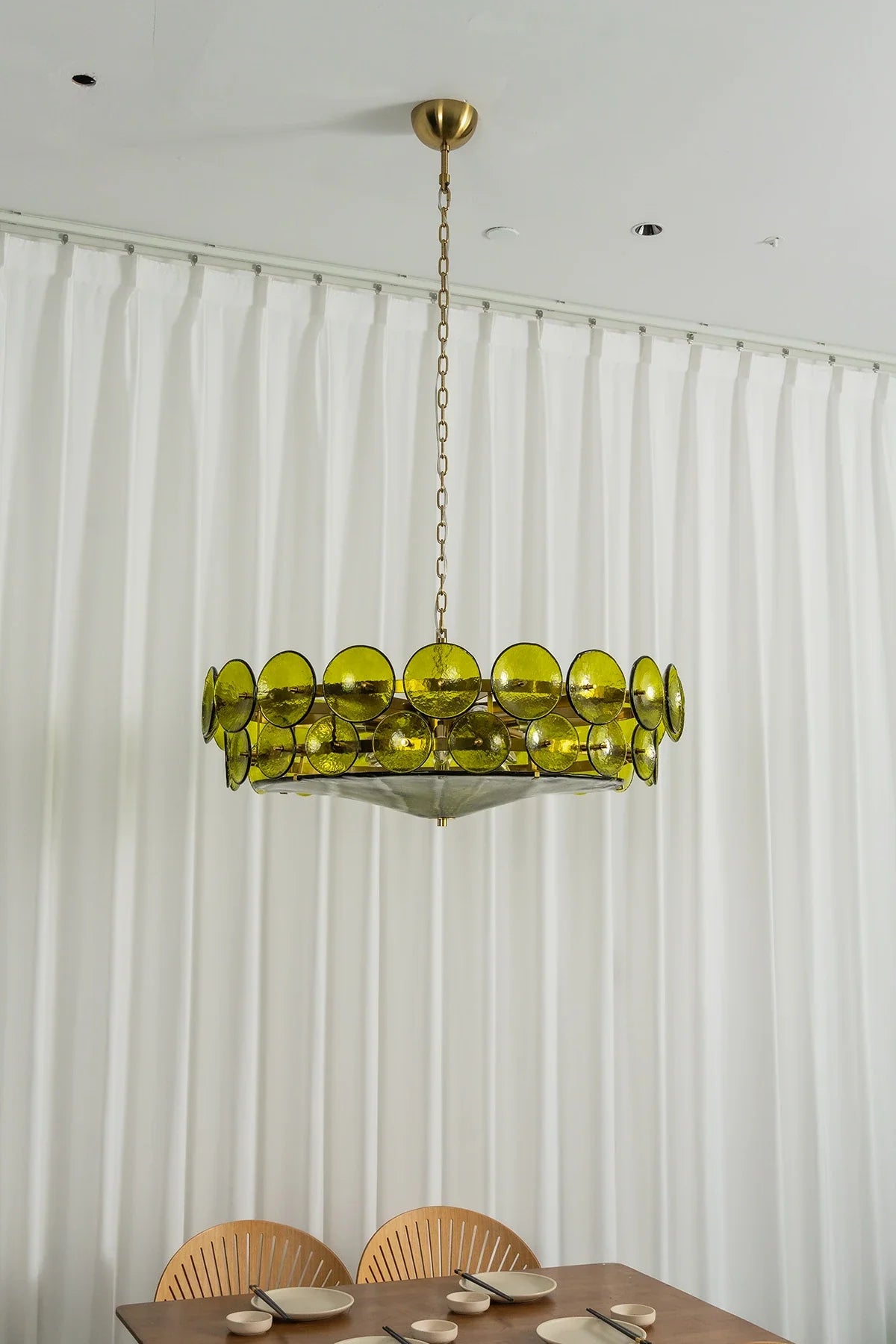 Ivor Discus Glass Ring Chandelier – Glass detail 14