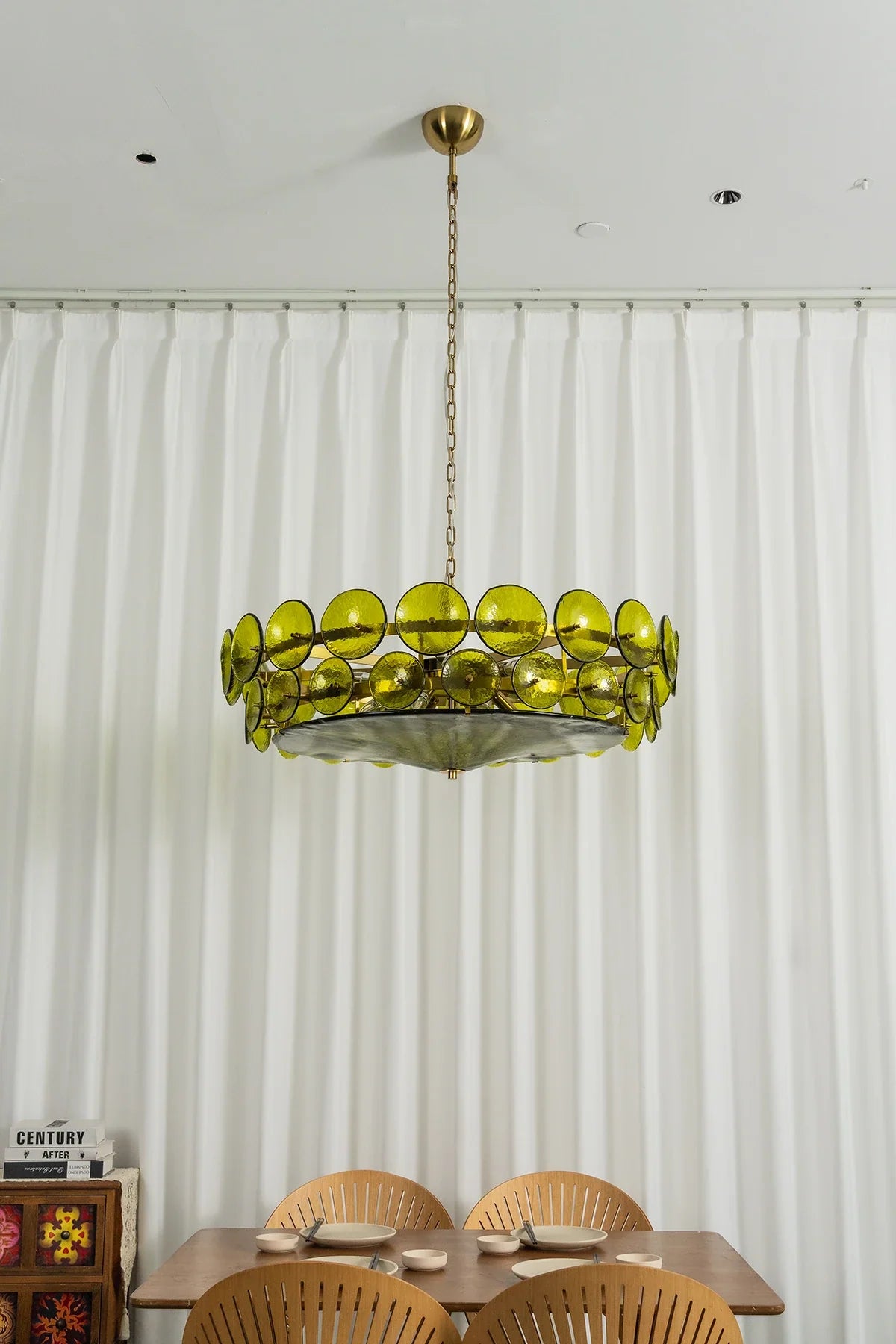 Ivor Discus Glass Ring Chandelier – Glass detail 13