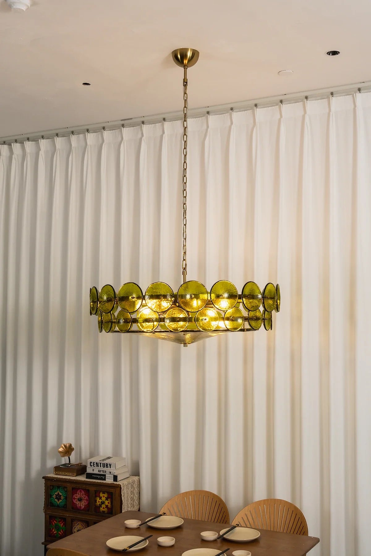 Ivor Discus Glass Ring Chandelier – Glass detail 10