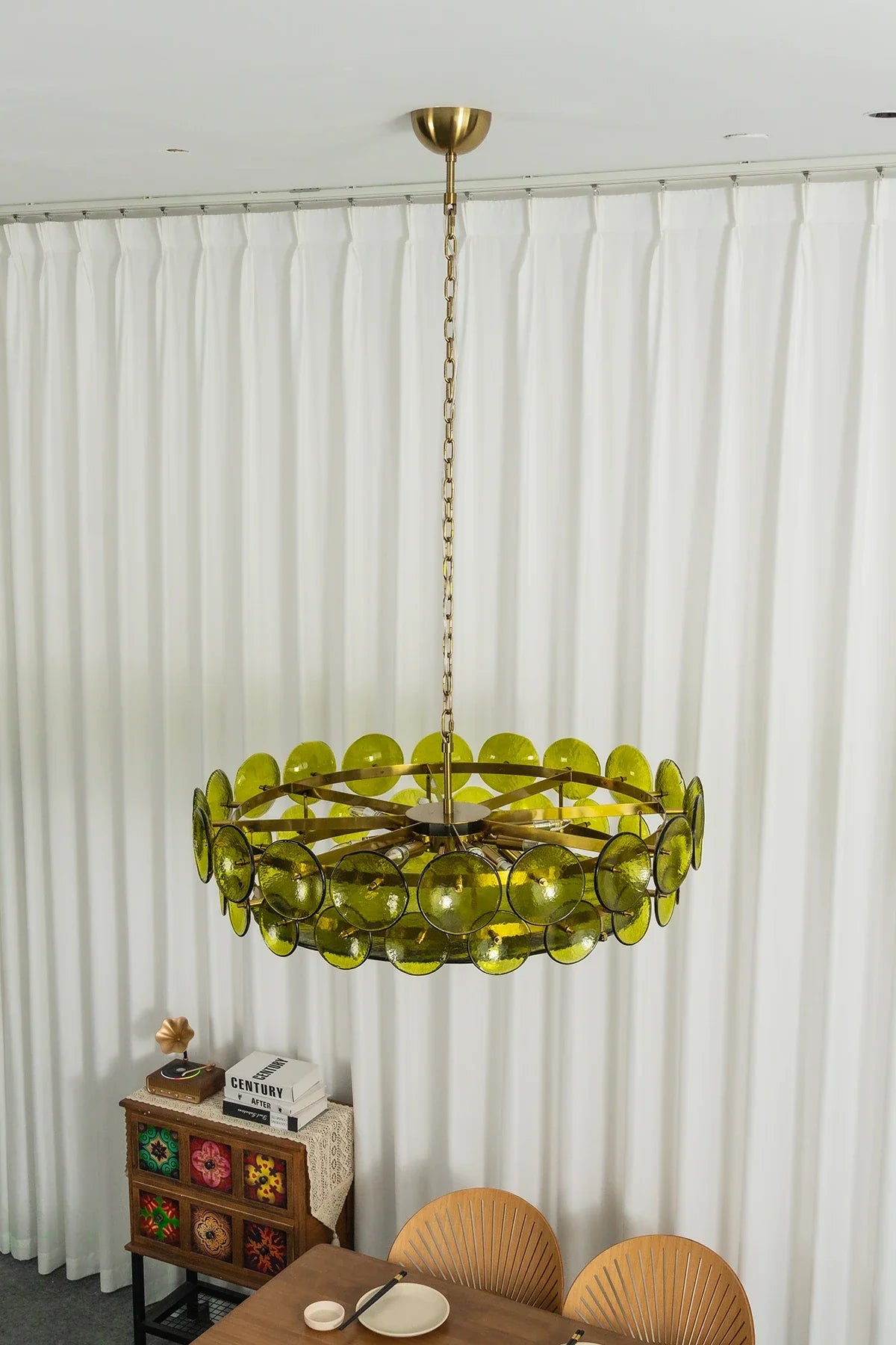 Ivor Discus Glass Ring Chandelier – Glass detail 15
