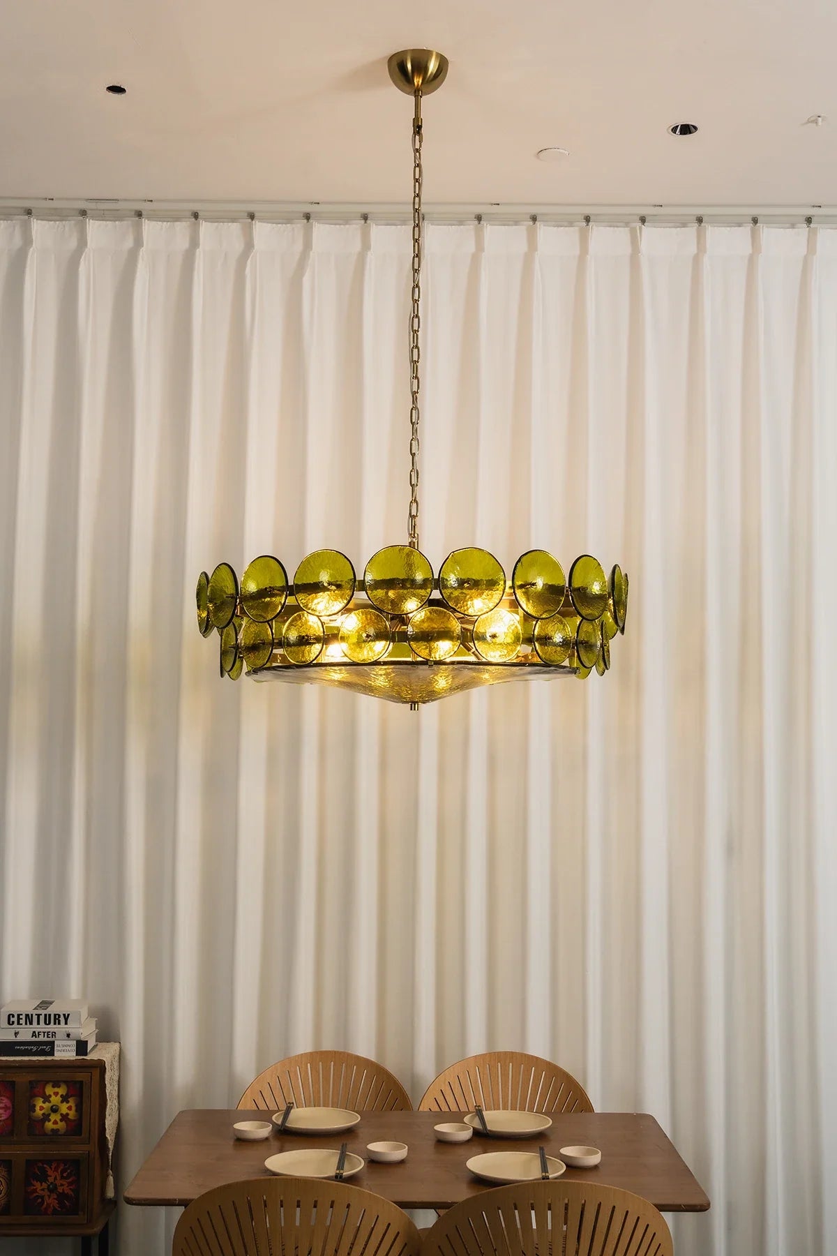 Ivor Discus Glass Ring Chandelier – Glass detail 11