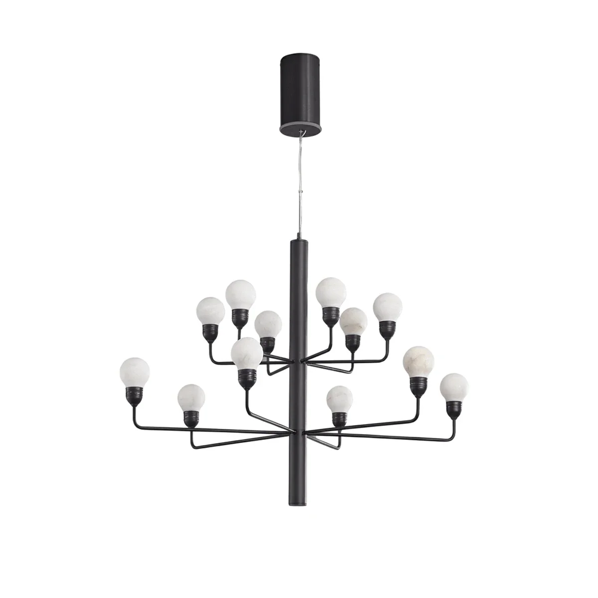 Ramelle Alabaster Tiered Branch Chandelier – Alabaster detail 17