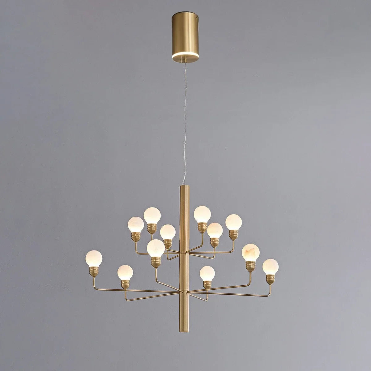 Ramelle Alabaster Tiered Branch Chandelier – Alabaster detail 16