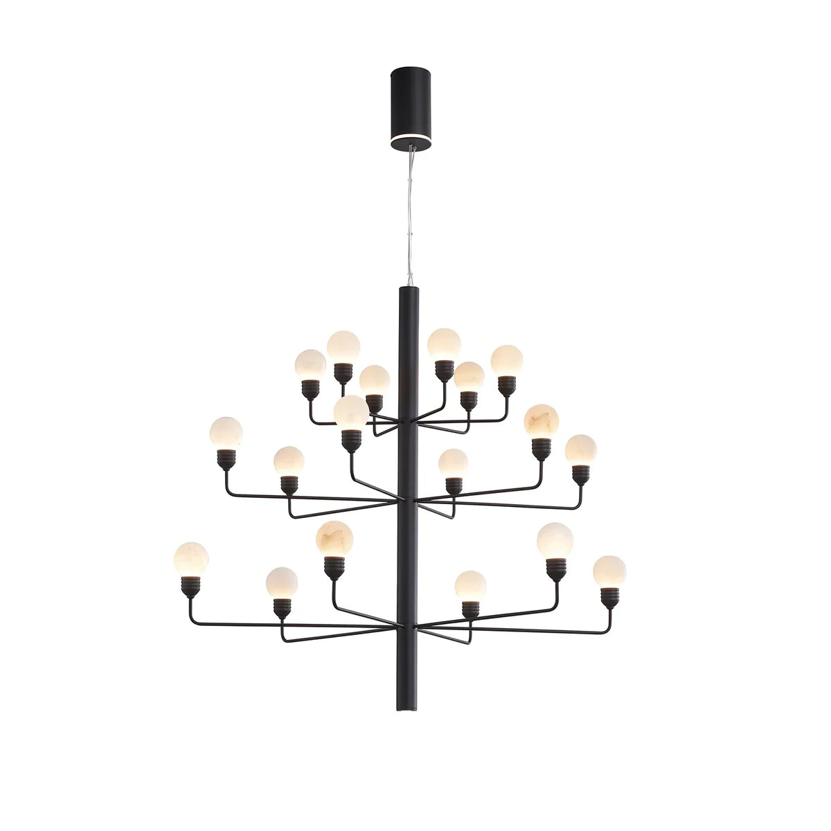 Ramelle Alabaster Tiered Branch Chandelier – Alabaster detail 19