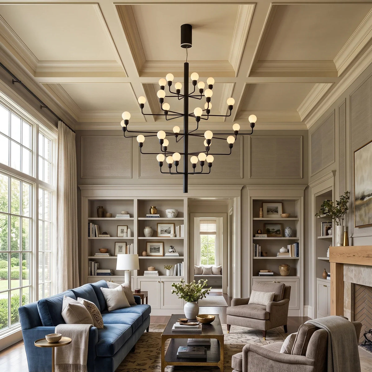 Ramelle Alabaster Tiered Branch Chandelier – Alabaster detail 2