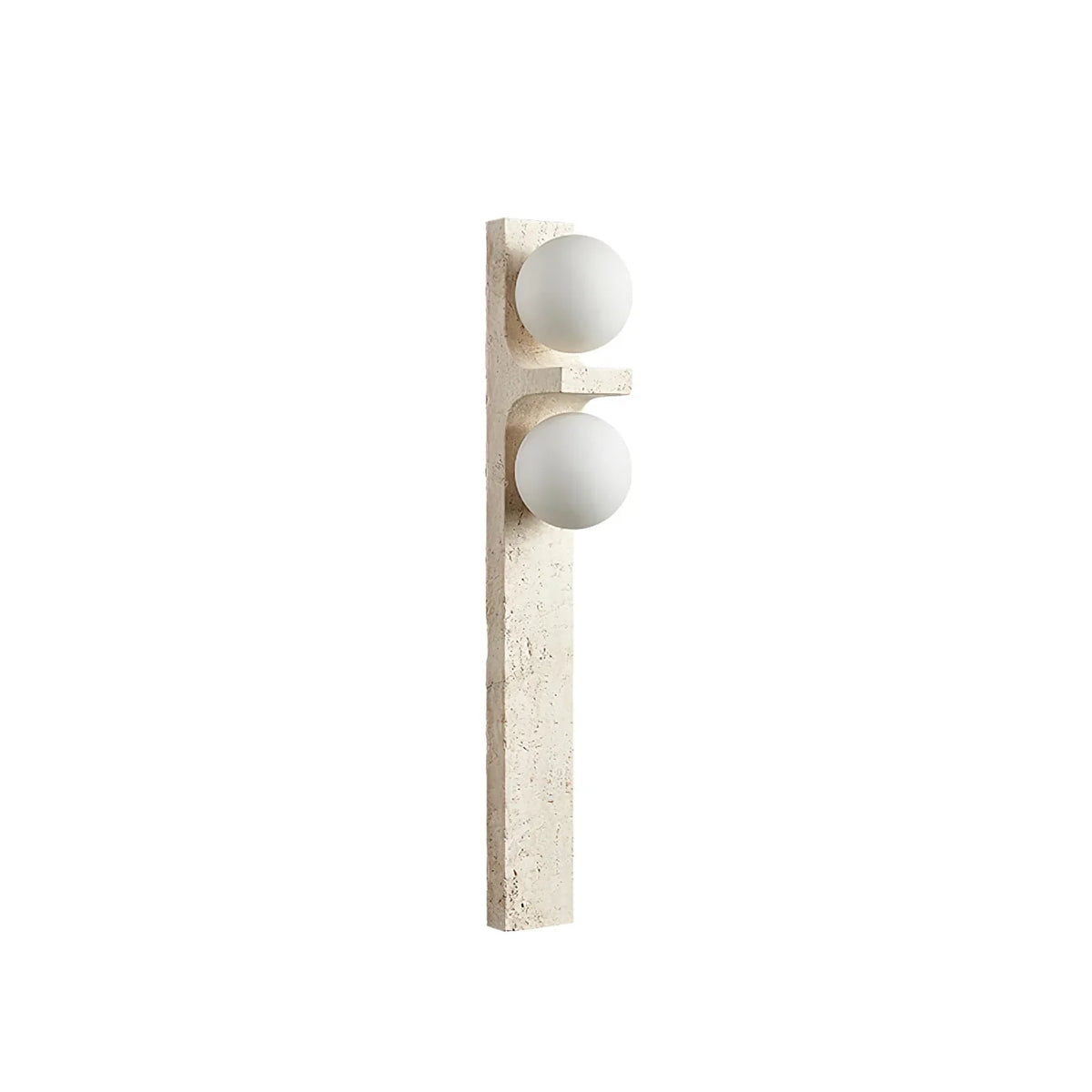 Rectangle Asymmetrical Travertine Wall Sconce – Travertine detail 27