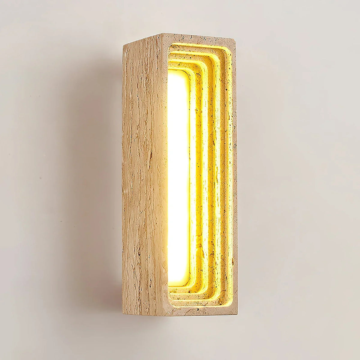 Rectangle Travertine Bricks Wall Lamp – Travertine detail 9