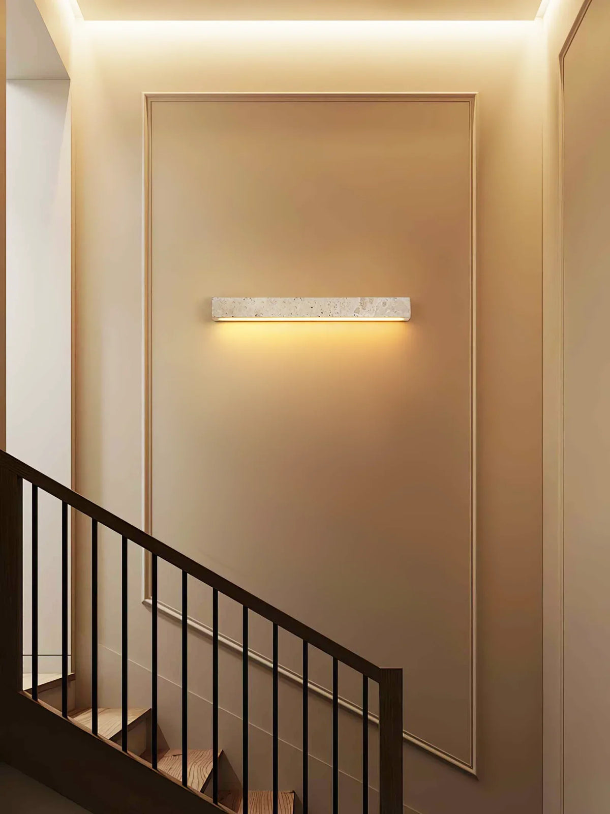 Rectangle Travertine Stravik Wall Light – Travertine detail 9