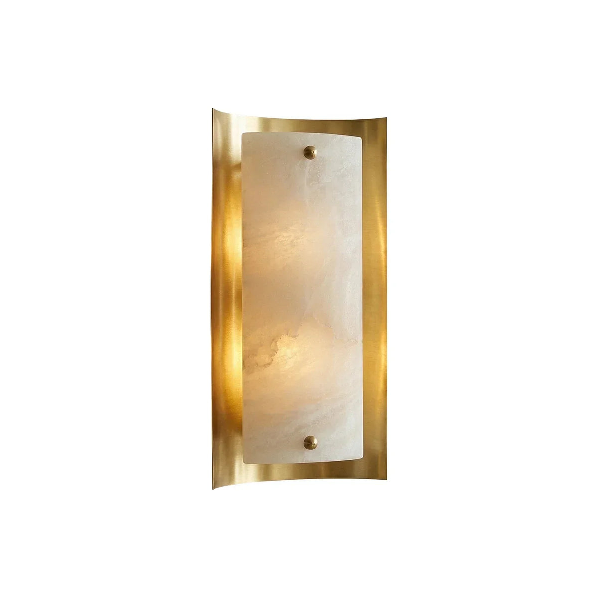 Rectangular Calviero Snowflake Stone Alabaster Wall Lamp