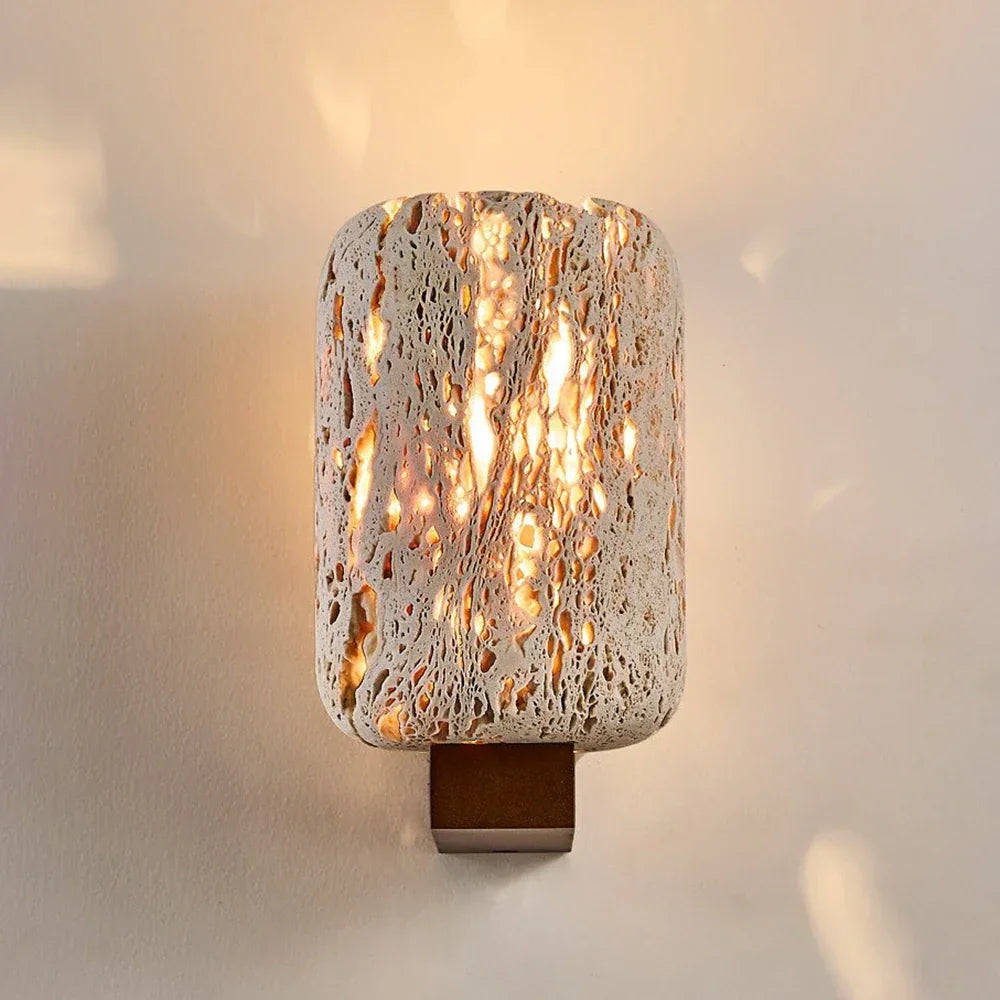 Rectangular Edenstone Travertine Wall Sconce – Travertine detail 16