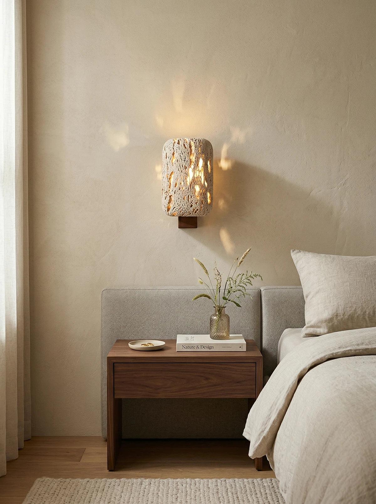 Rectangular Edenstone Travertine Wall Sconce – Travertine detail 13