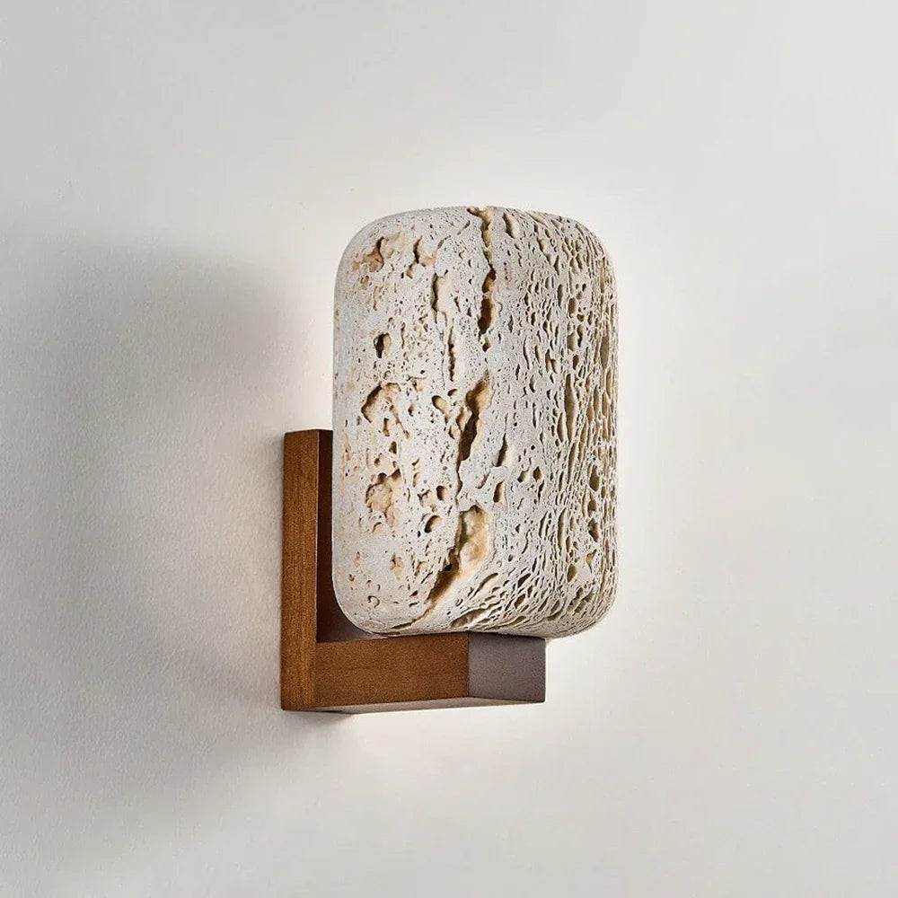 Rectangular Edenstone Travertine Wall Sconce – Travertine detail 15