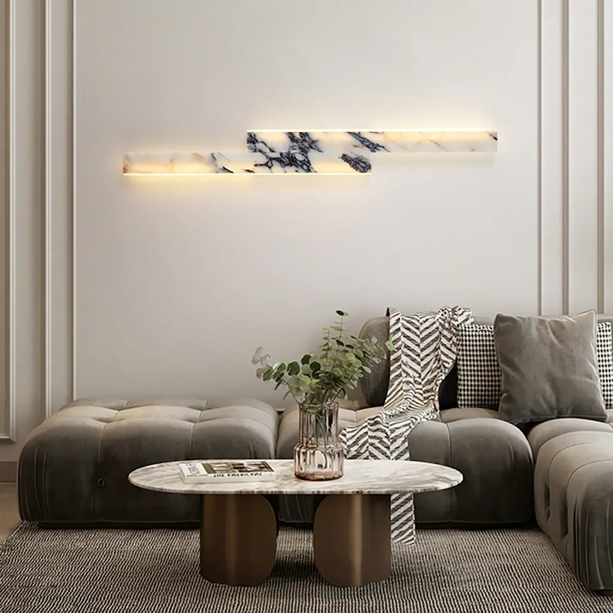 Rectangular Marble Linear Wall Lamp – Marble detail 4