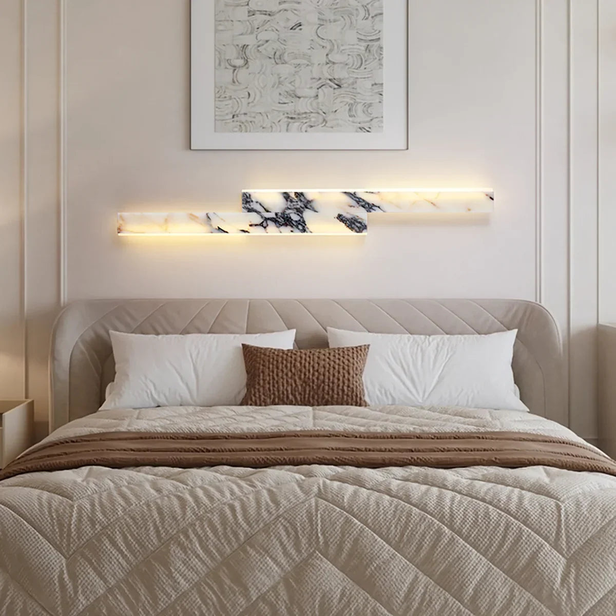 Rectangular Marble Linear Wall Lamp – Marble detail 2