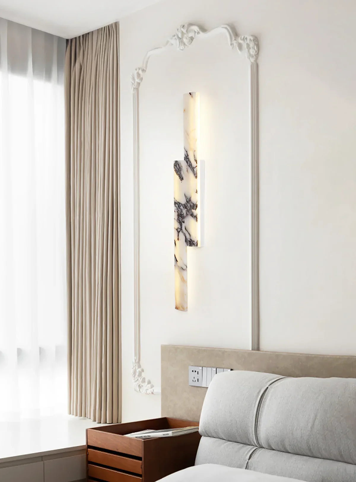 Rectangular Marble Linear Wall Lamp – Marble detail 6