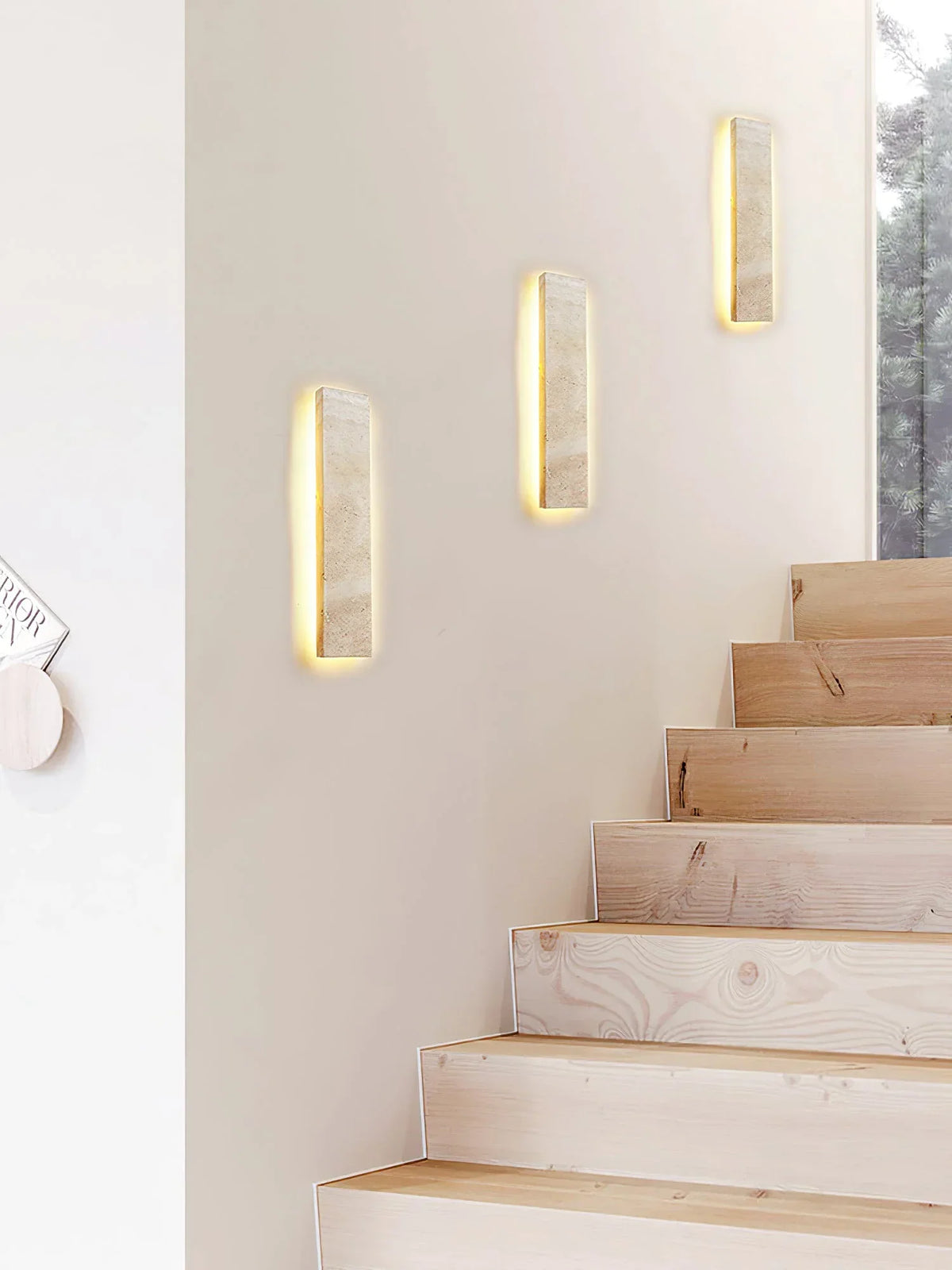 Rectangular Solis Stone Travertine Wall Light – Travertine detail 6