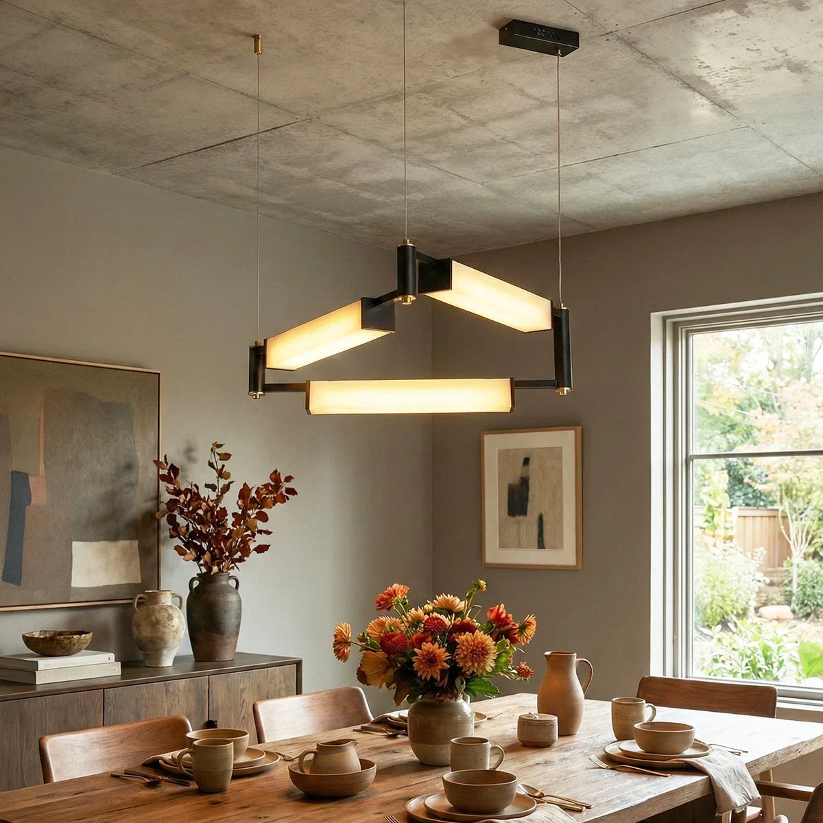 Resident Alabaster Modern Black Chandelier – Alabaster detail 2