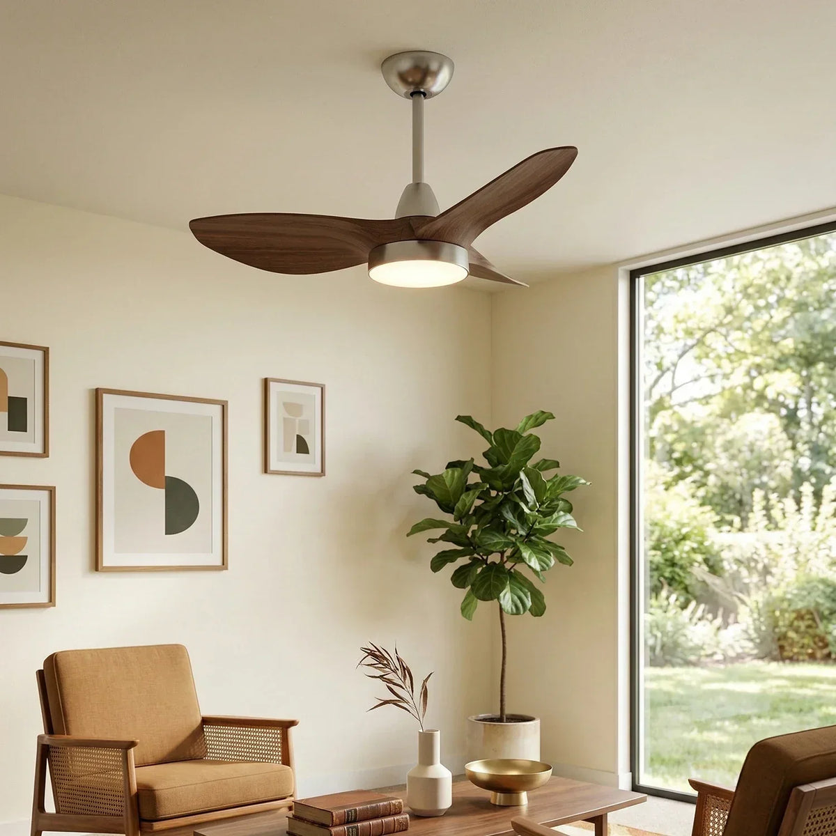 Retro Aero-Glide Stylish Copper Ceiling Fan Light – Copper detail 4