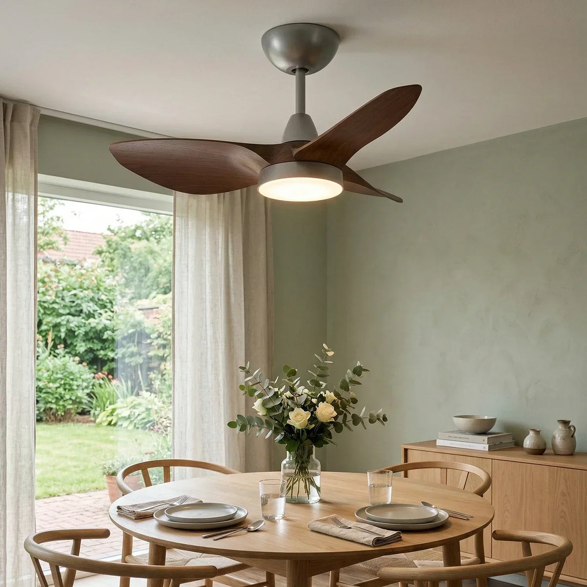 Retro Aero-Glide Stylish Copper Ceiling Fan Light – Copper detail 3