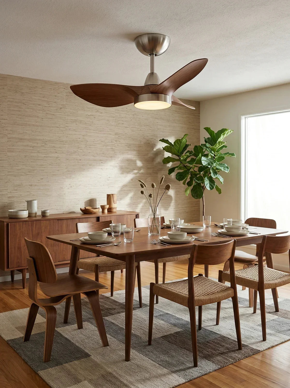 Retro Aero-Glide Stylish Copper Ceiling Fan Light – Copper detail 9