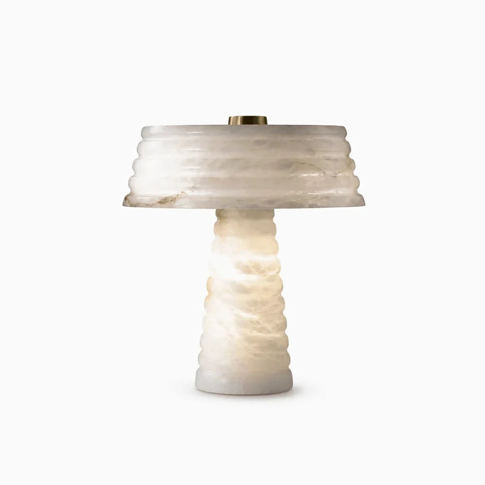 Ribbed Alabaster Table Lamp – Alabaster detail 13