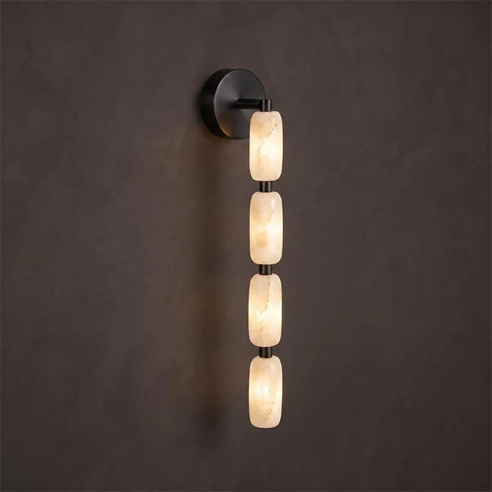 Rivelle Beaded Alabaster Wall Sconce – Alabaster detail 12
