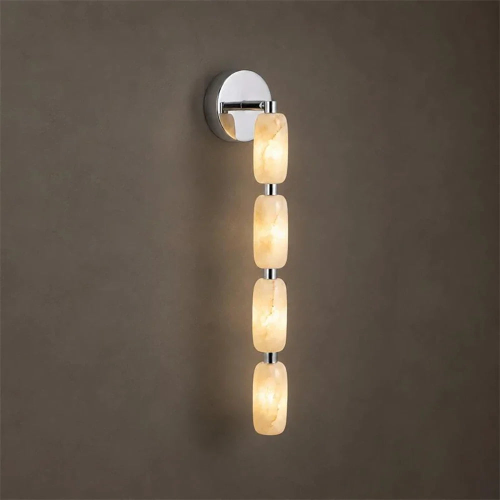 Rivelle Beaded Alabaster Wall Sconce – Alabaster detail 13