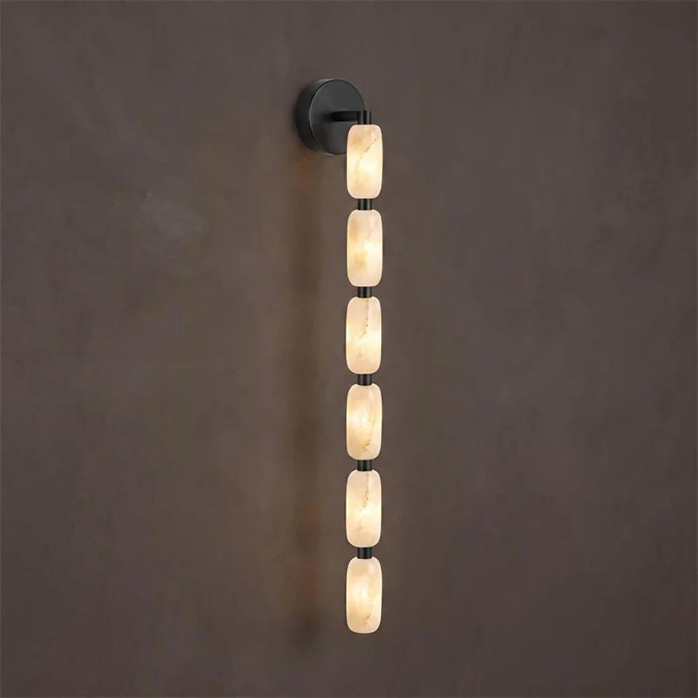 Rivelle Beaded Alabaster Wall Sconce – Alabaster detail 15
