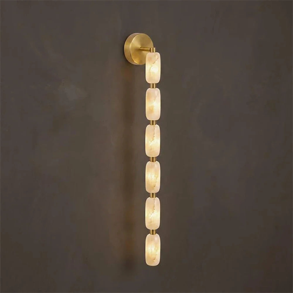 Rivelle Beaded Alabaster Wall Sconce – Alabaster detail 14