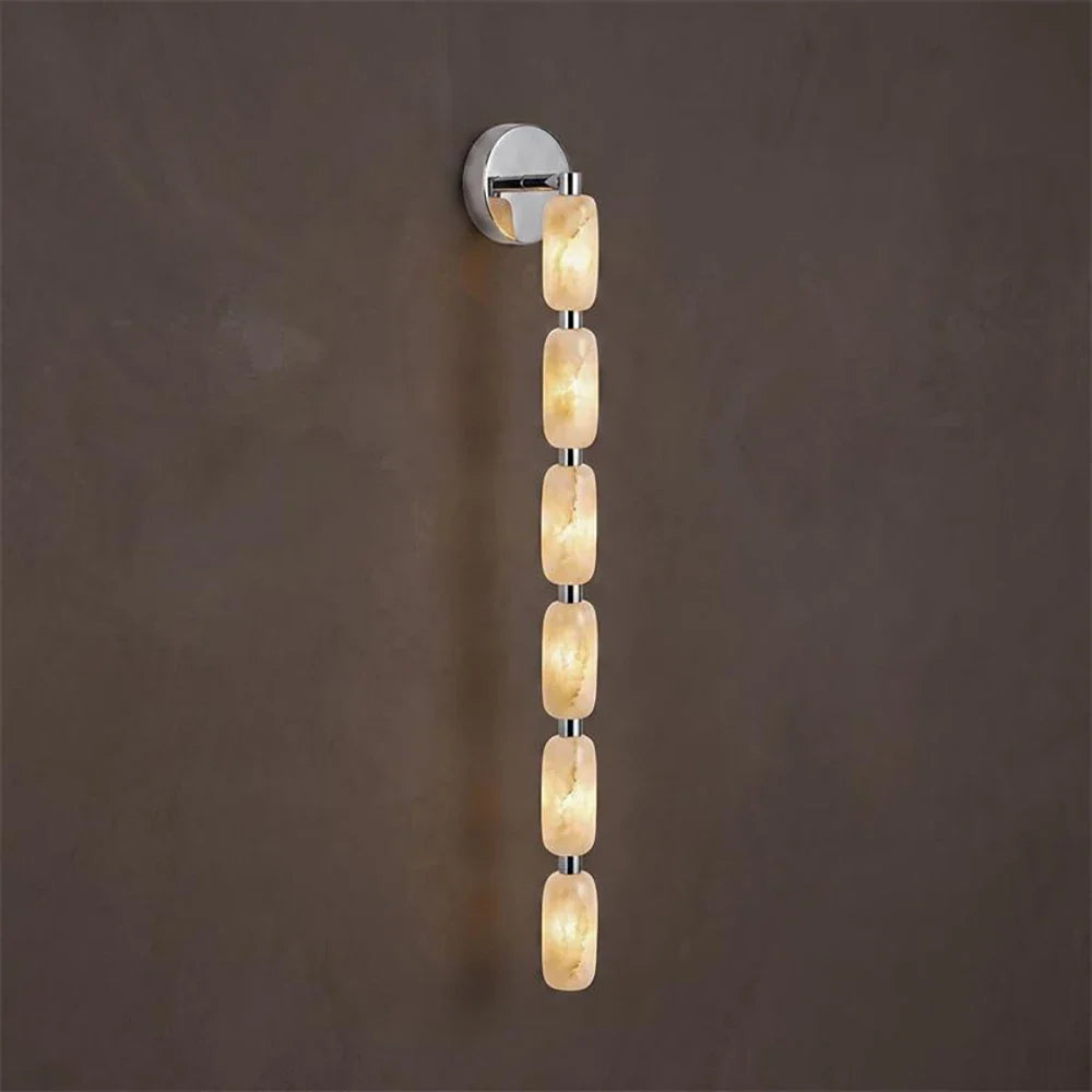 Rivelle Beaded Alabaster Wall Sconce – Alabaster detail 16