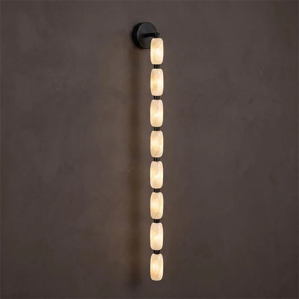 Rivelle Beaded Alabaster Wall Sconce – Alabaster detail 18