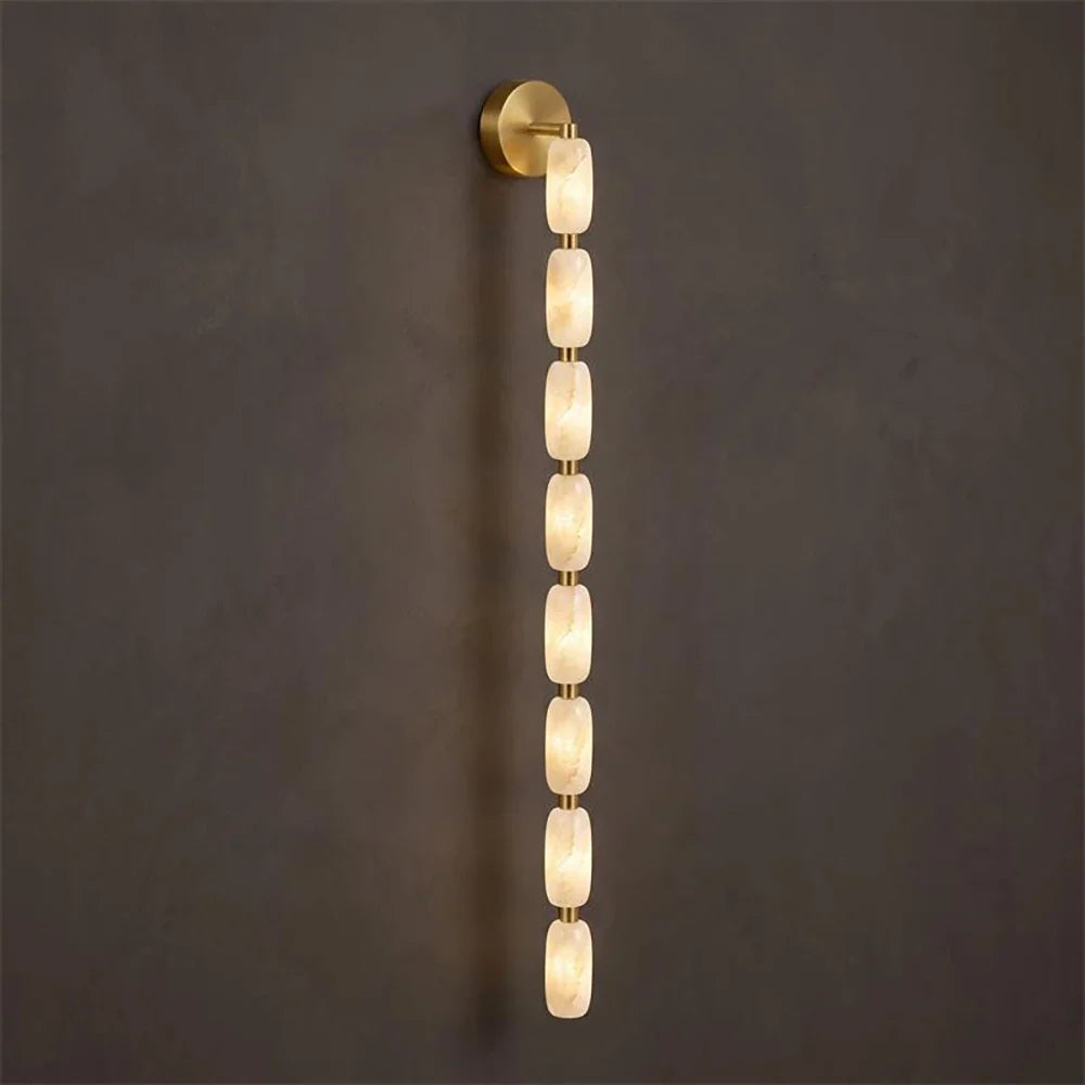 Rivelle Beaded Alabaster Wall Sconce – Alabaster detail 17