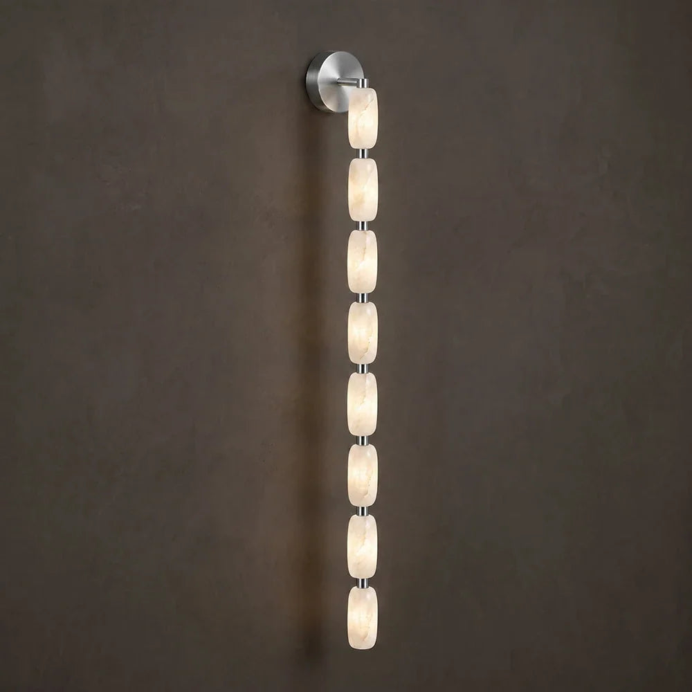 Rivelle Beaded Alabaster Wall Sconce – Alabaster detail 19