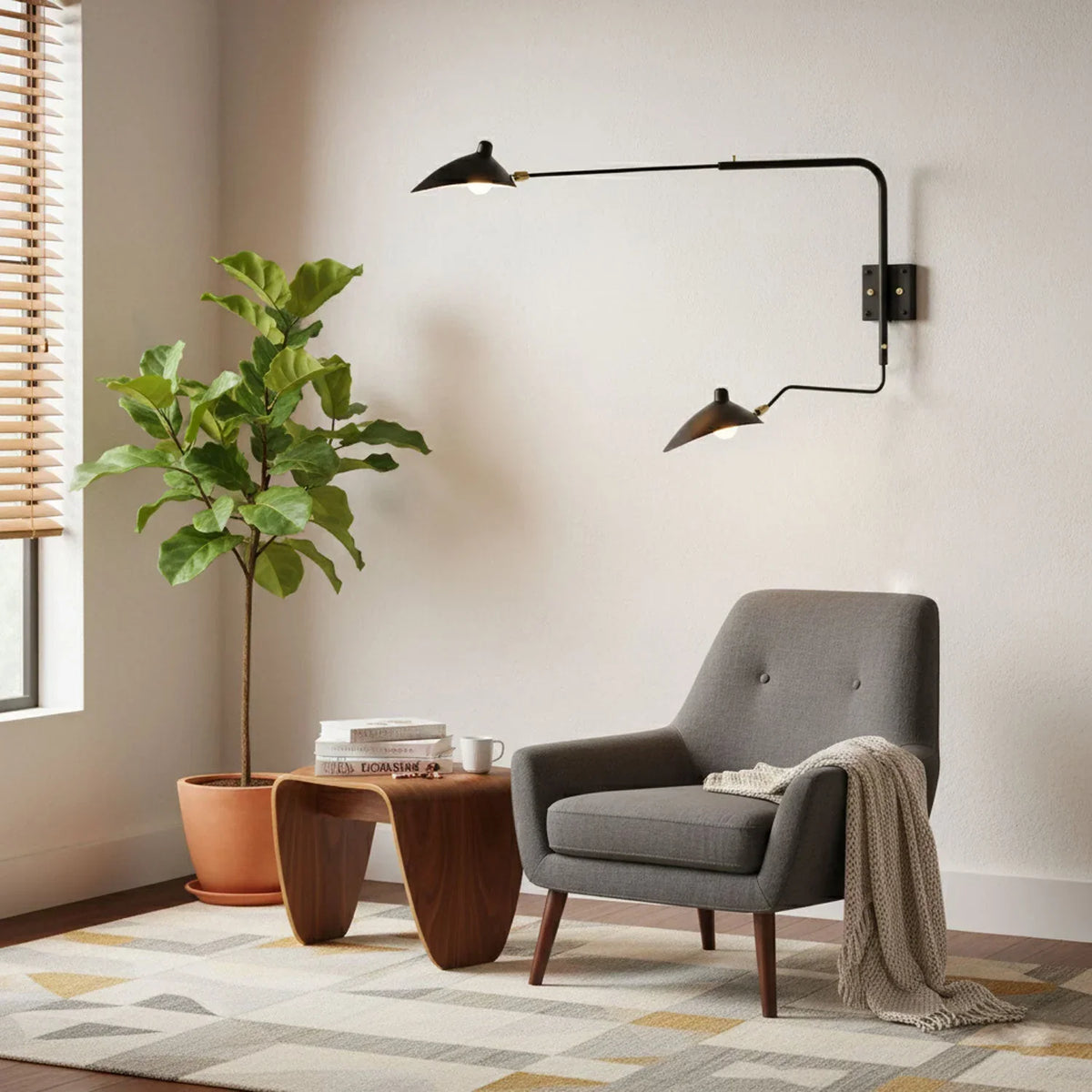 Rotating Serge Mouille Copper Wall Sconce – Copper detail 3