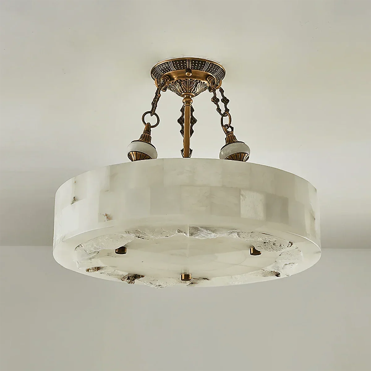 Round Aurevia Alabaster Ceiling Light – Alabaster detail 10