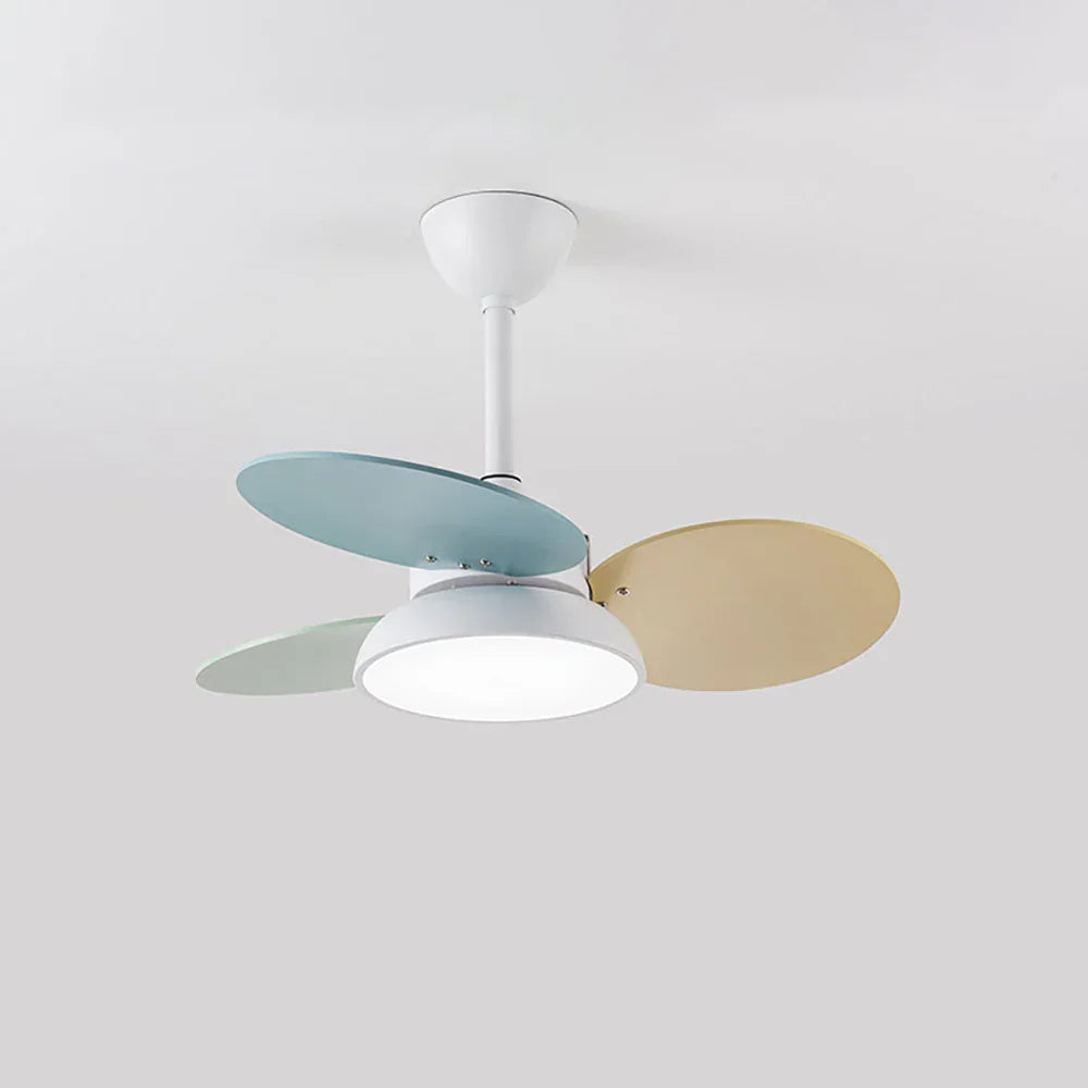 Round Colored Petal Shaped Ceiling Fan Lights Copper – Copper detail 15