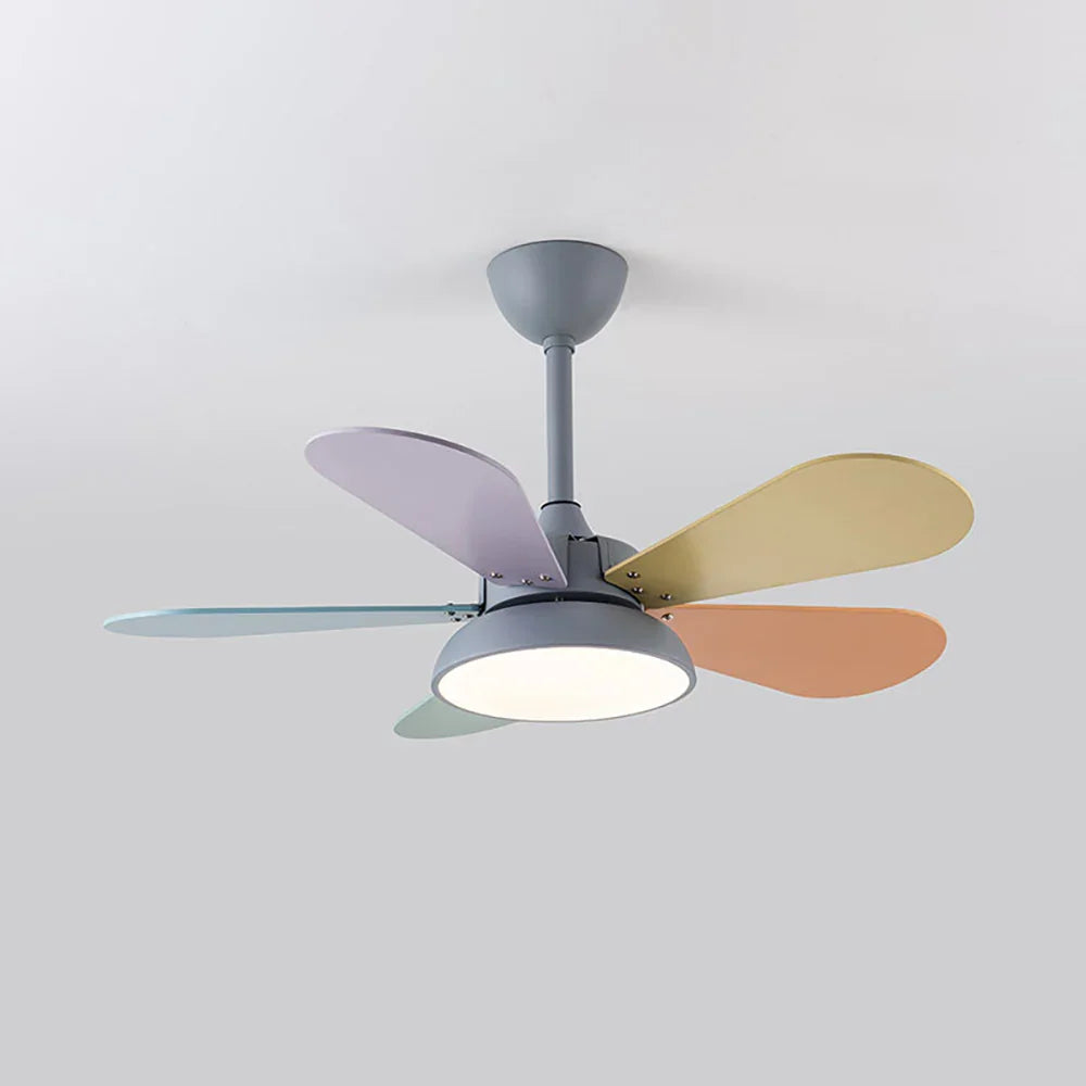 Round Colored Petal Shaped Ceiling Fan Lights Copper – Copper detail 18